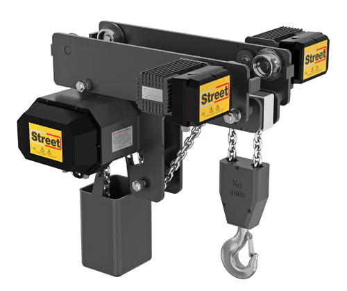 0-newchainhoist1.jpg Street's new range of electric chain hoists, in capacities from 125 to 5000Kg,