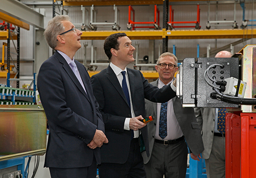 Street Crane Company, the UK&rsquo;s largest manufacturer of factory cranes and hoists, were honoured with a visit from the Chancellor of the Exchequer, the Right Honourable George Osborne, in March