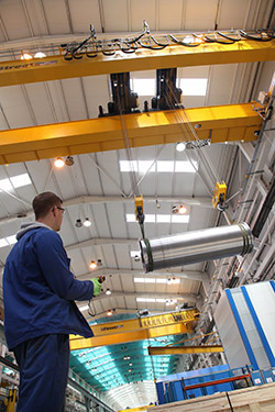 The ZX wire rope hoist technology reduces servicing times